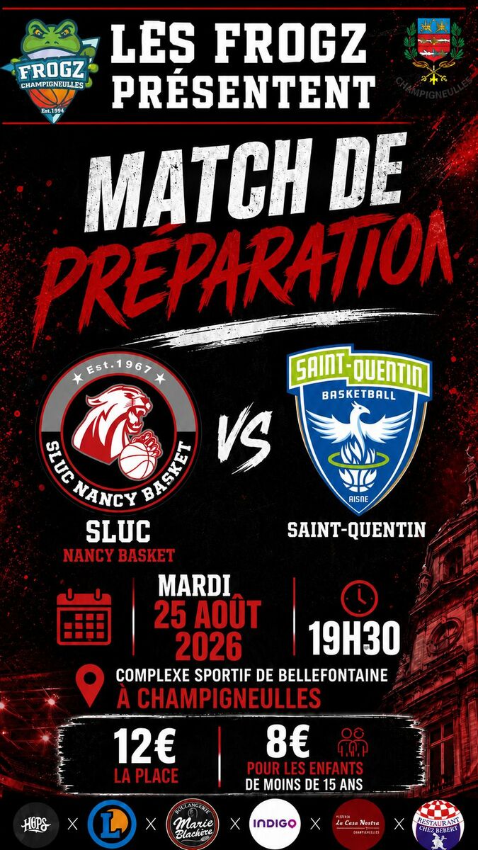Match SLUC - Saint Quentin chez les FROGZ