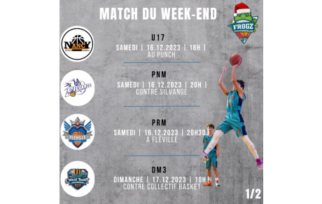 Match du week-end 16/17 Décembre 