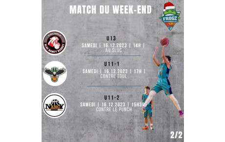 Match week-end du 16/17 Décembre suite